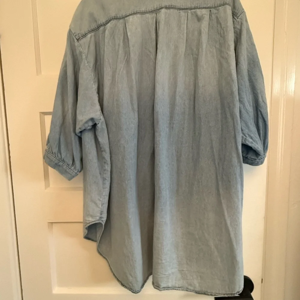 esby Blue Lightweight Shirt Jacket Classic Style - Picture 2 of 7